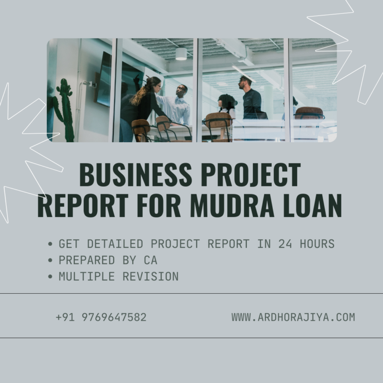 Business Project report for Mudra loan