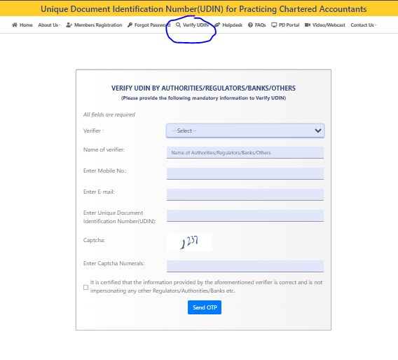 UDIN verification