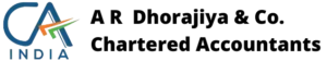 A R Dhorajiya & Co. Chartered Accountants Website logo